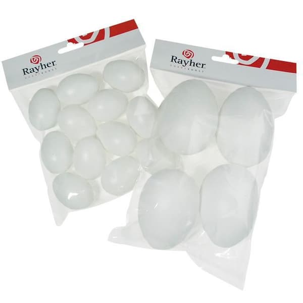 Plastägg - 6 cm - 6 stycken - Rayher