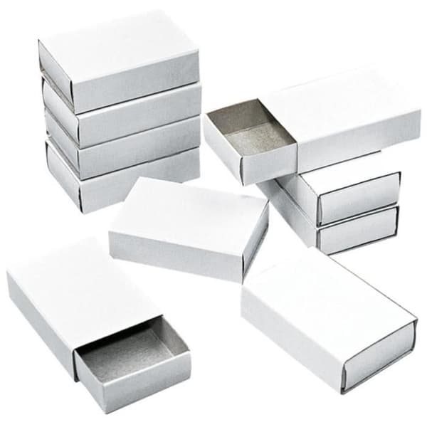 Tomma tändsticksaskar att dekorera - 5,3 x 3,6 x 1,5 cm - 12 st