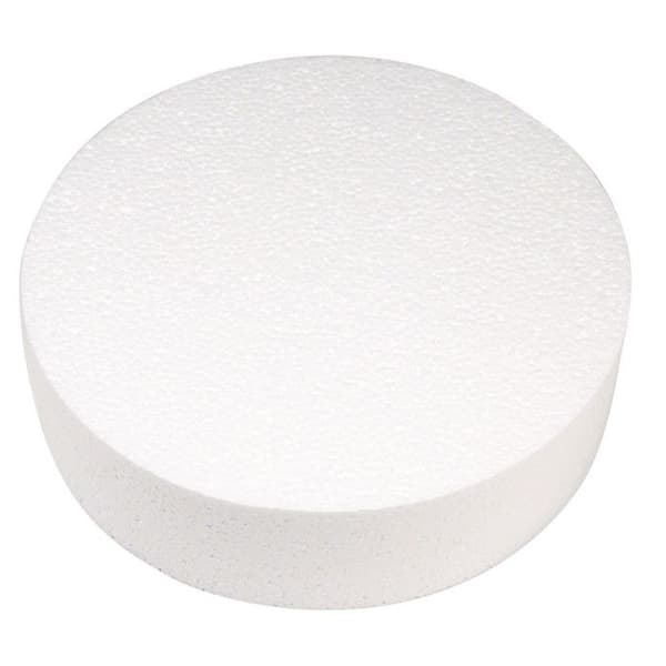Skiva i polystyren Ø 25 cm tjocklek 7 cm