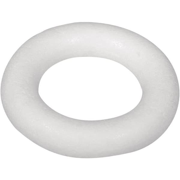 Rayher Flat Polystyrene Ringar Ø 20 cm - Vit