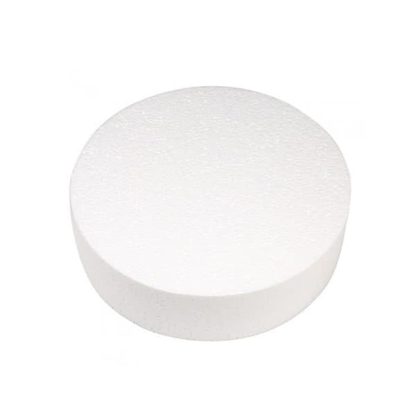 Polystyrenskiva - Rayher - ø 25 cm - tjocklek 7 cm - Vit - Blandad