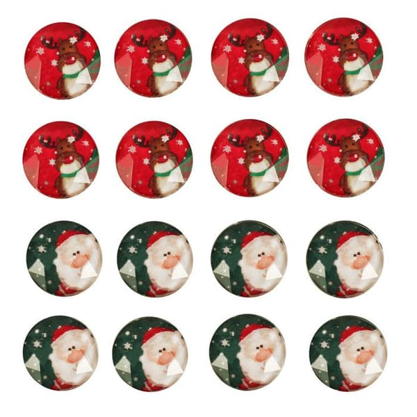 Klistremerker Jul Traditionell 2 cm 16 stykker