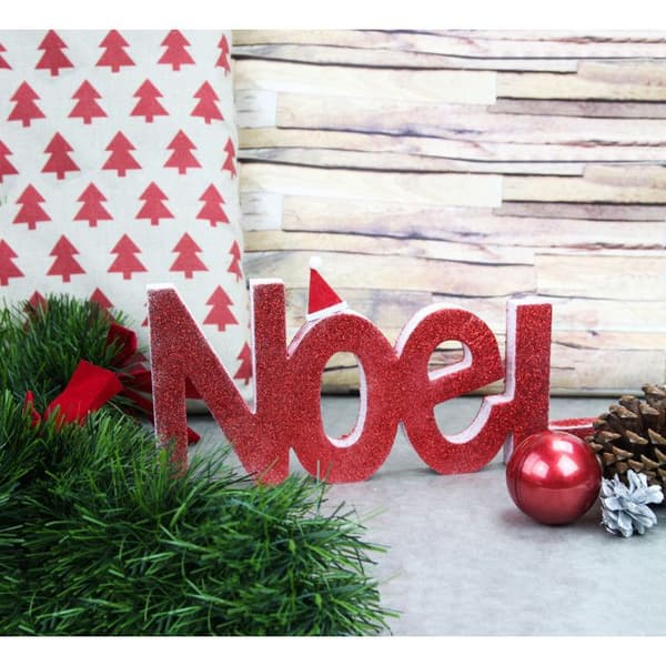 Mot Noël i trä 15x34,5x2cm
