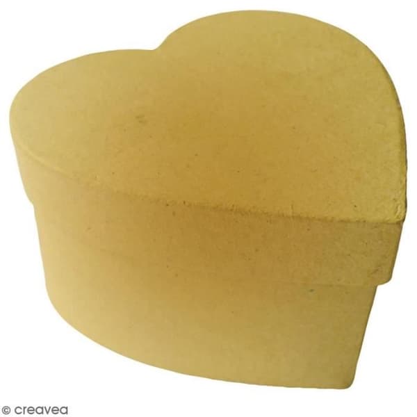 Dekorera låda - Ej specificerad - Hjärta - 9 x 8 x 5 cm - Beige - Blandat