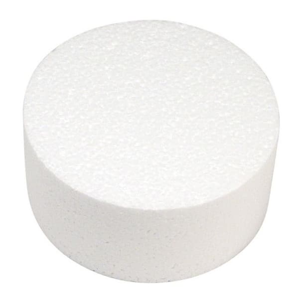 Skiva av polystyren Ø 15 cm tjocklek 7 cm