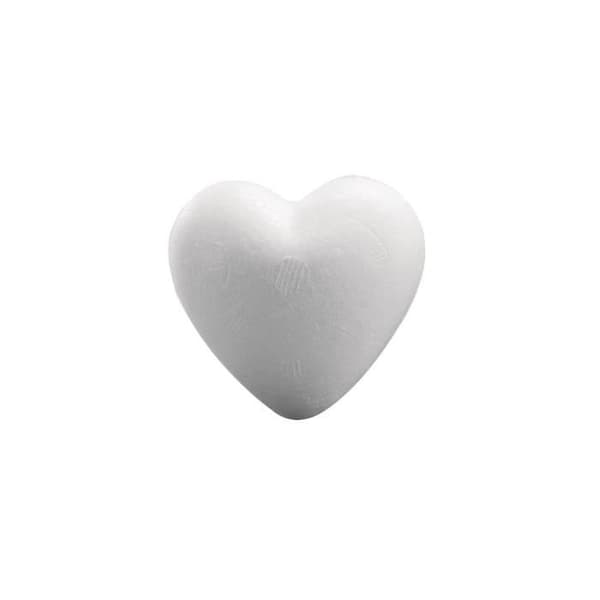 Hjärta i polystyren - Rayher - 12 cm - Vit - DIY-dekoration - Blandad