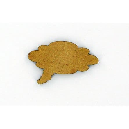 Oval bubbla - MDF - 3,5 x 4 cm - Jord och trä...