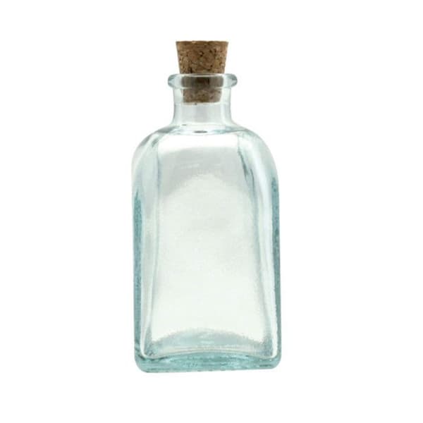 Rektangulär glasflaska H 9 cm