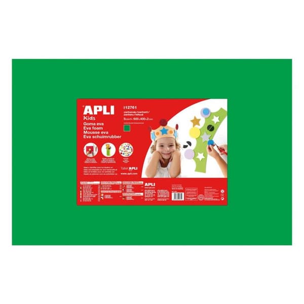 Gummi EVA-skum 40x60 cm - Grön - APLI AGIPA