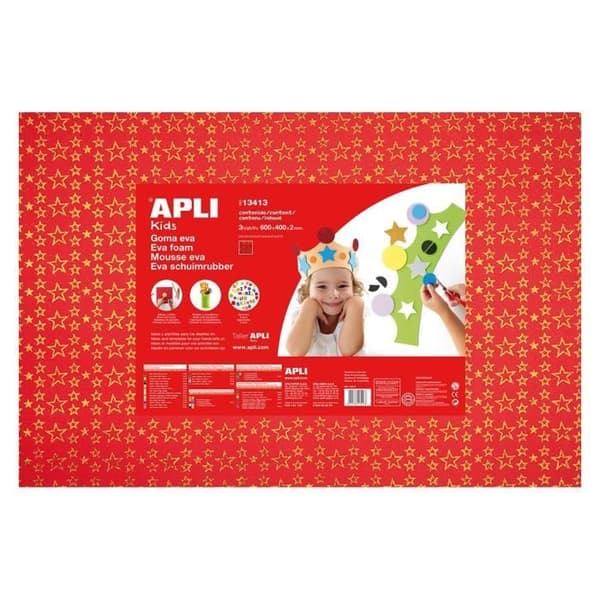 Gummi EVA-skum 40x60 cm - Stjärna - APLI AGIPA