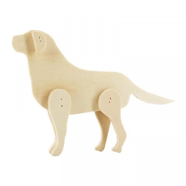 Träfigur - CTOP - Hund att anpassa - Naturligt trä