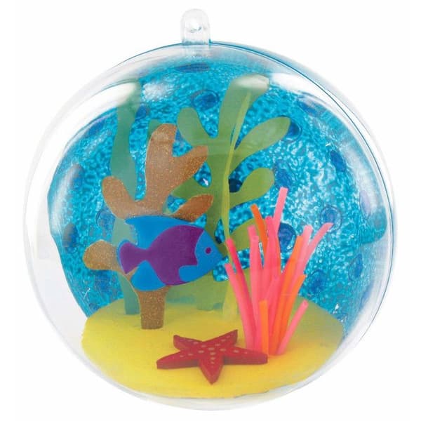 Kula i transparent plastkristall 12 cm