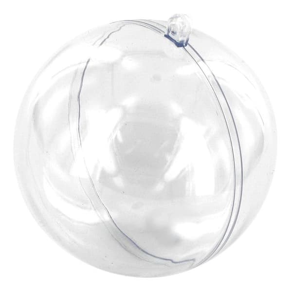 Kula i transparent plastkristall 12 cm
