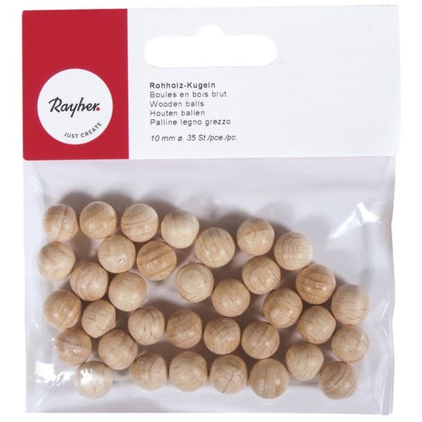 Bollar i trä ø 10 mm Oupphörda 35 stycken