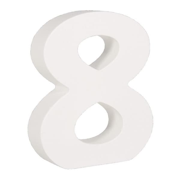 Siffra 8 MDF Vit 11 cm