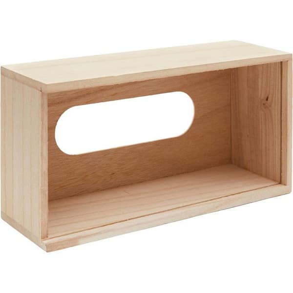 Näsklåda - Dekoration - Trä - 25x13x9 cm - Anpassningsbar - Brun