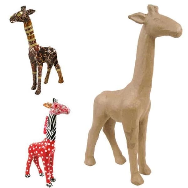 Dekoration - DECOPATCH - Papmachégiraff 56 cm - Vuxen - Blandet - Vit
