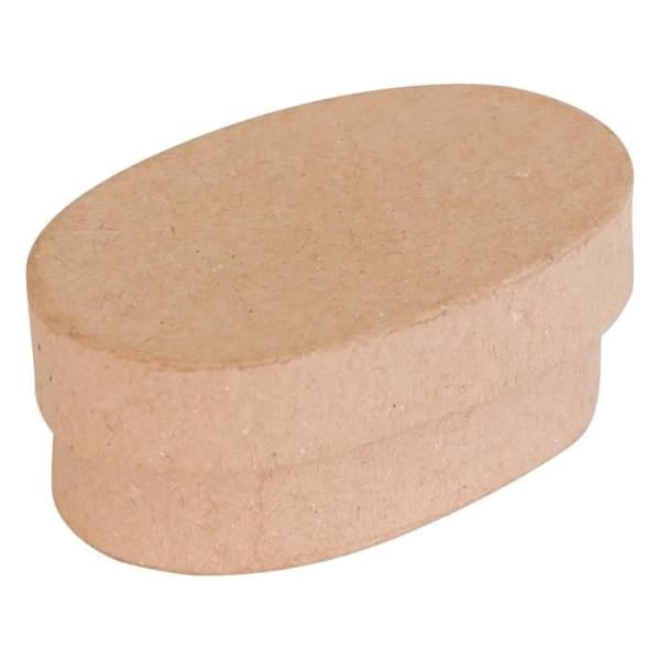 Mini Oval Paper Mache Box - 7 x 4,5 x 3 cm