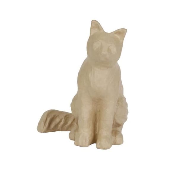 Pappersmache kattstöd 41 cm att dekorera