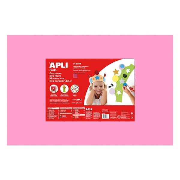 Mousse EVA termoplastisk 40x60 cm Rosa 5 ark