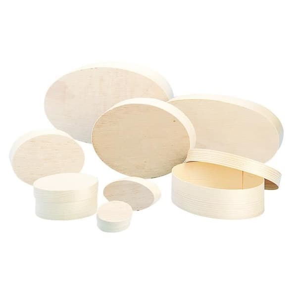 Oval spånbox, FSC Mix Credit, 7x10x5cm