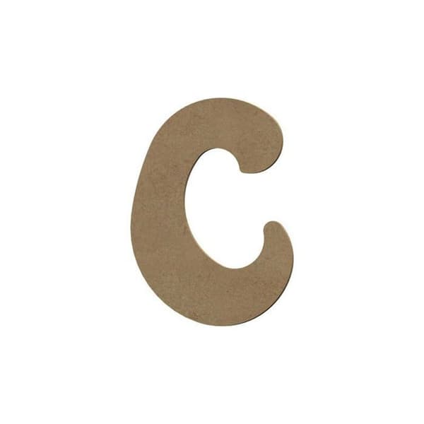 Stor bokstav C i MDF-trä för att dekorera - 8 cm