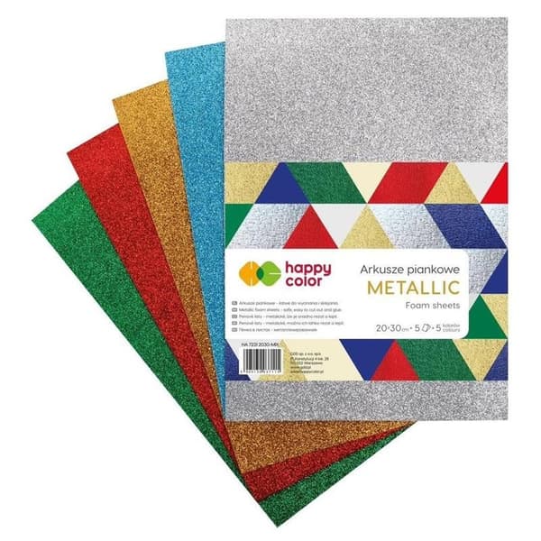 Happy Color Foam 20x30 cm 5 ark Metallic nr. 7115