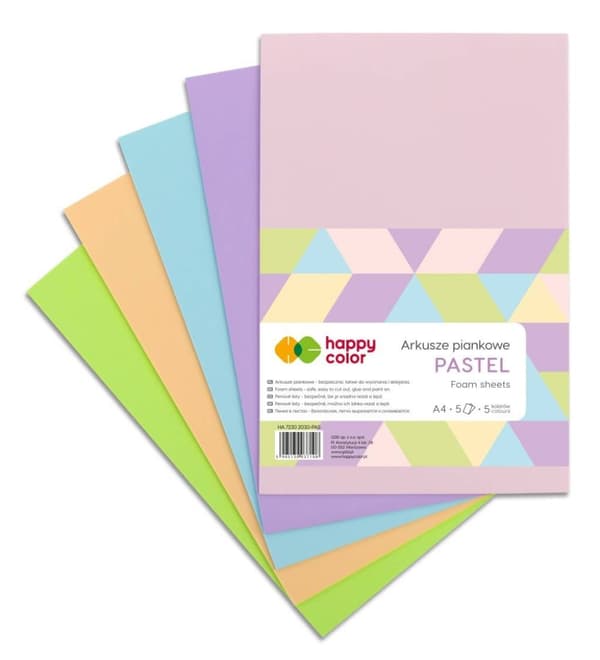 Foam mix pastelli 20x30 cm 5 arkkia Happy Color