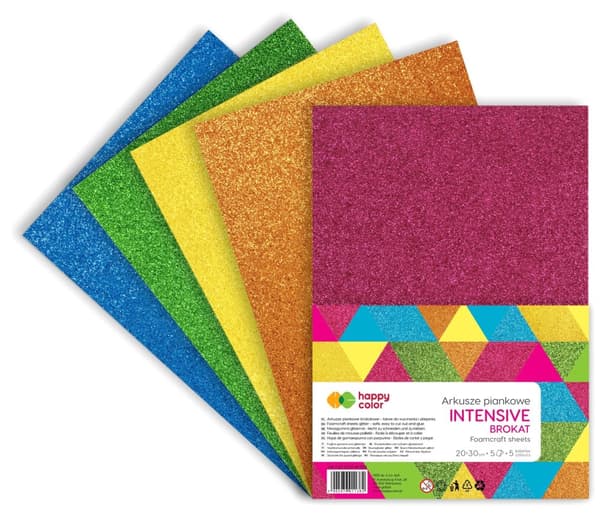 Happy Color INTENSIVE glitter foam 20x30 cm 5 arkkia