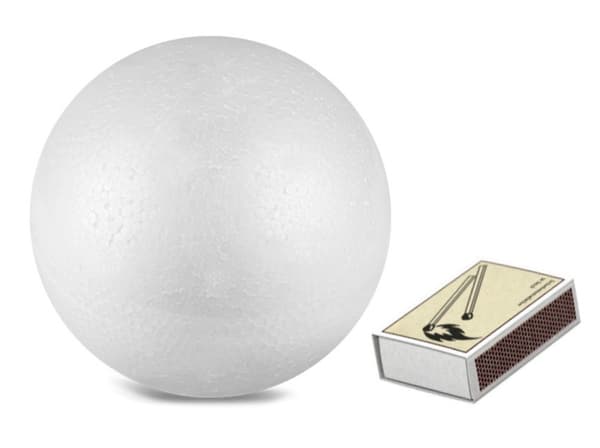 Styroksipallo 12 cm Titaani