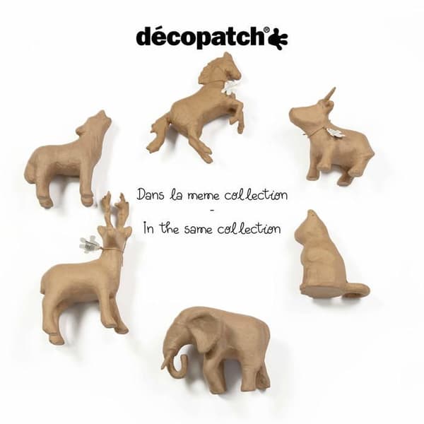 Decopatch dekorationsstöd - SA203C - Ett brunt machépappersstöd 13x10x14,5 cm, Monkey