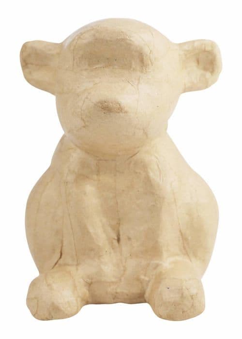 Decopatch dekorationsstöd - SA203C - Ett brunt machépappersstöd 13x10x14,5 cm, Monkey