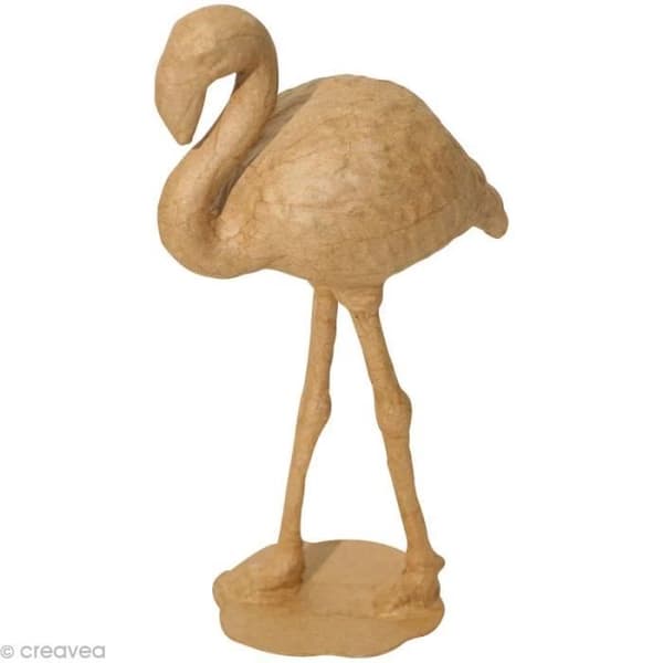 Pappermaché flamingo - DECOPATCH - 27 cm - Inredning - Rosa - Unisex