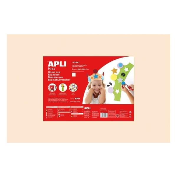 EVA skumgummi 40x60 cm - Ljus hy - APLI AGIPA