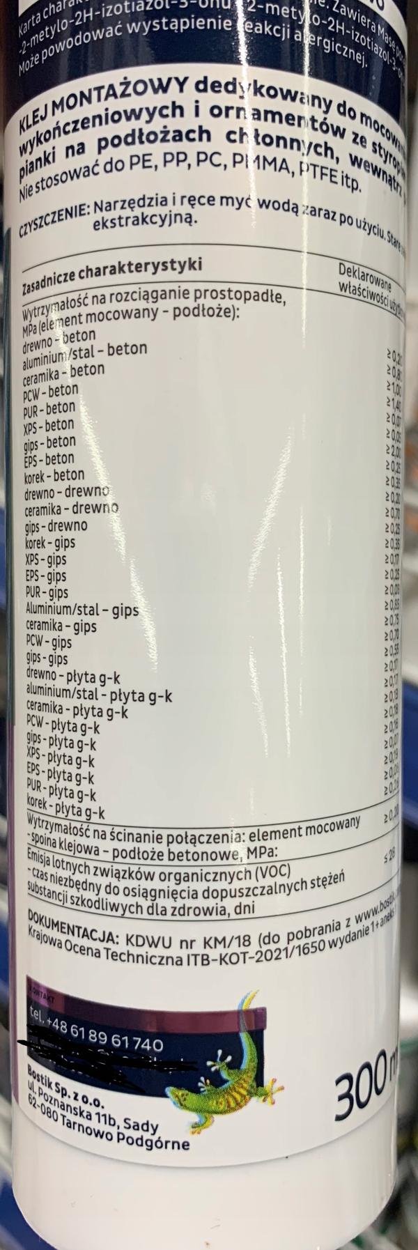 Lim för gips och polystyrenputs 300 ml