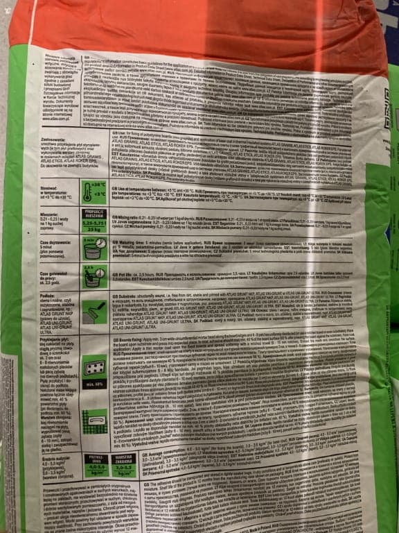 Liima polystyreenille ja verkkovalaukseen 25 kg