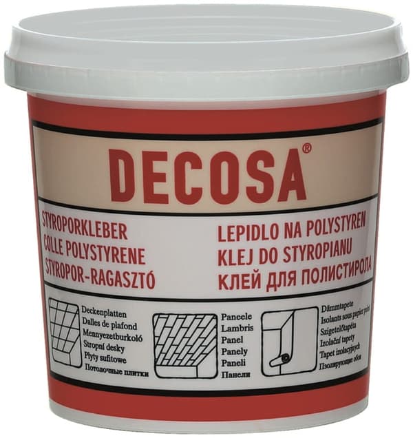 Polystyreeniliima 1 kg, tehokas, nopeasti kuivuva, valkoinen