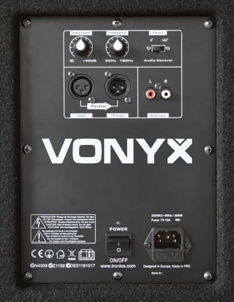 Vonyx SWA15 PA Aktiv sub 15" 600W Peak/200wRMS