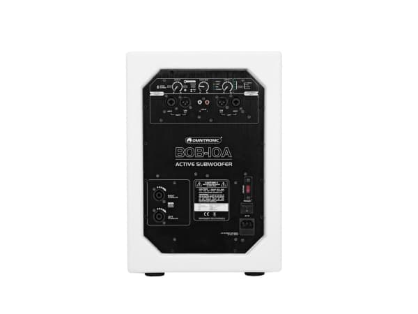 Omnitronic BOB-10A, 300 W, Aktiivinen subwoofer, 45 - 250 Hz, 100 dB, 25 cm, 25,4 cm (10")