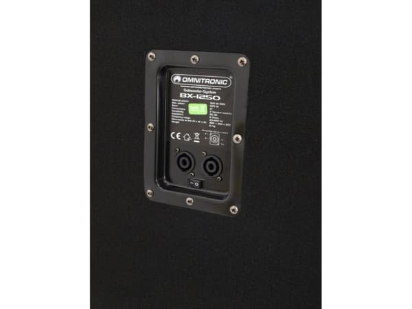 Omnitronic BX-1250, 300 W, Aktiv subwoofer, 20 - 400 Hz, 600 W, 96 dB, 8 ohm (O)