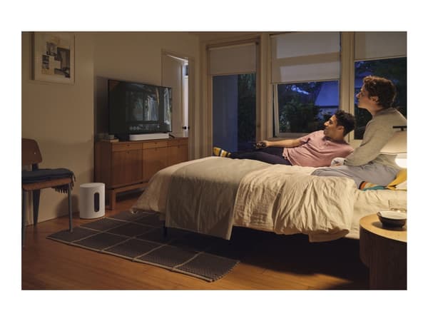 Sonos Sub Mini - Subwoofer - trådlös - Ethernet, Fast Ethernet, Wi-Fi - Appkontrollerad - vit