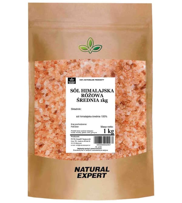 Himalajan vaaleanpunainen suola, keskivahva 1kg