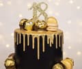 Miniatyrbillede 2 af 3: Chokoladeglasur Naturlig dryp GULD 100ml