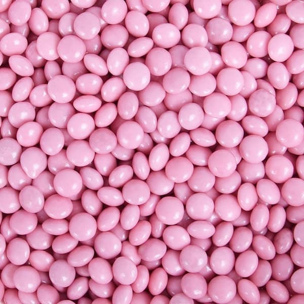 Chokladlinser rosa strössel 8mm/50g