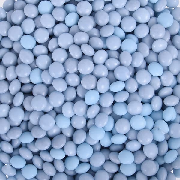 Chokoladelinser, blå krymmel, 8 mm/50 g