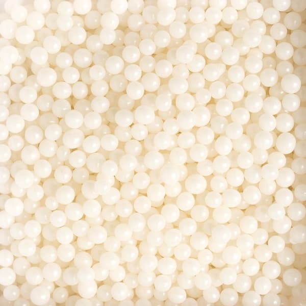 Hvide perlesukkerperler 5mm/50g drys