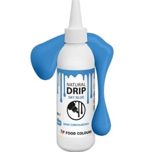 Chokoladeglasur Naturlig dryp BLÅ 100ml himmelblå
