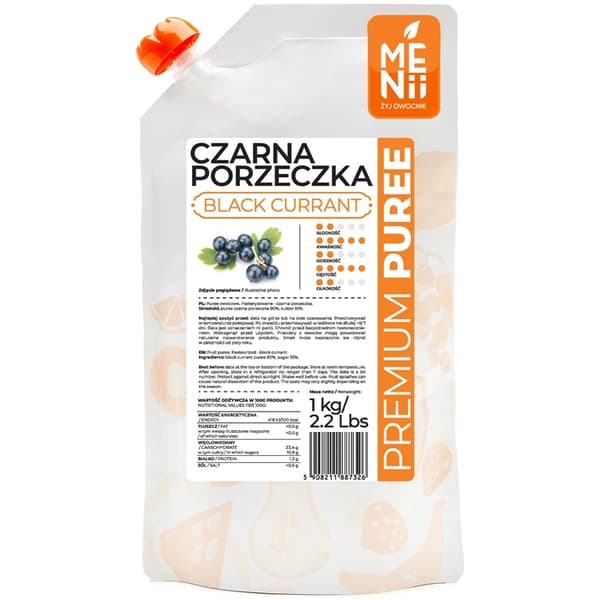 Fruktmassa SVARTA VINBÄR 1kg PremiumPuree MENii