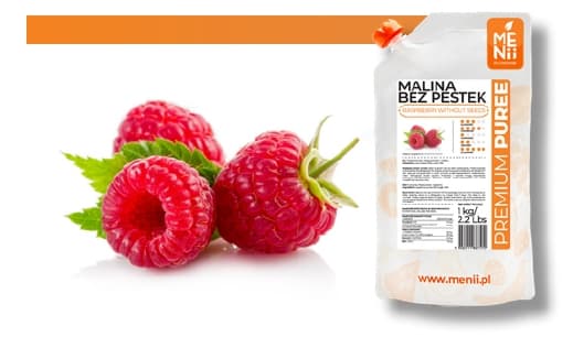 Hedelmäsose VAADELMA 1kg PremiumPuree MENii