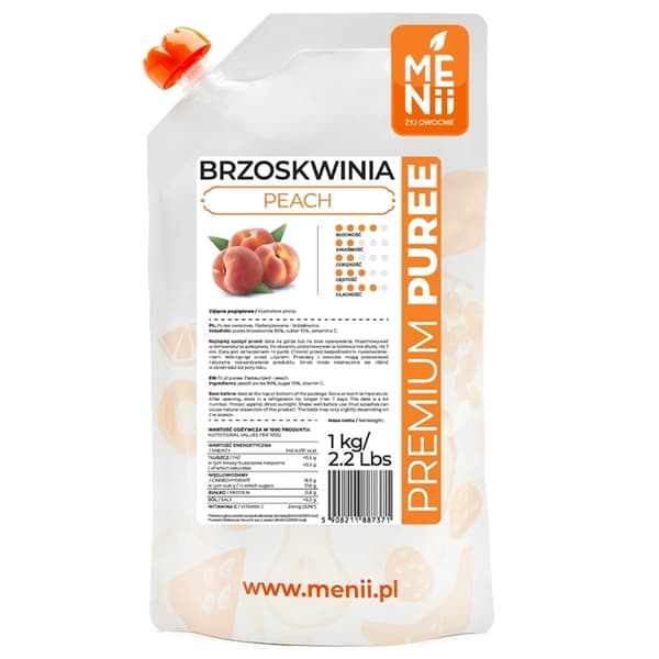 Hedelmämassa PERSIKKA 1kg PremiumPuree MENii